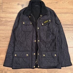 Barbour International Quilted Jacket Lined Size 8 EUC